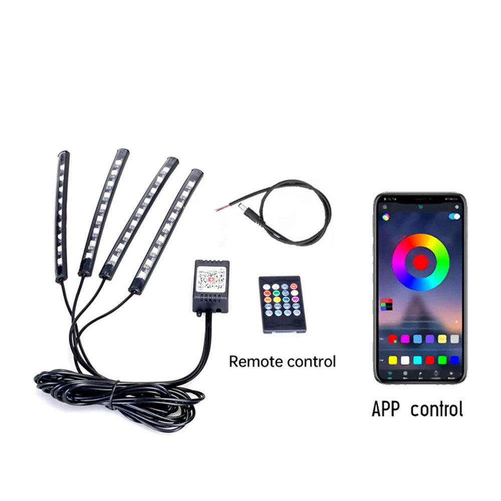 Colorful motorcycle ambient light, LED decorative light, RGB rhythm light, APP remote control motorcycle modification light, neon light