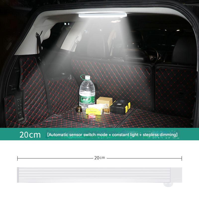 Automatic LED wireless car trunk motion sensor light for interior reading, no wiring required