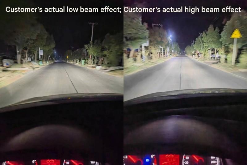 Direct-plug automotive LED headlights, high brightness, original car installation without damage.