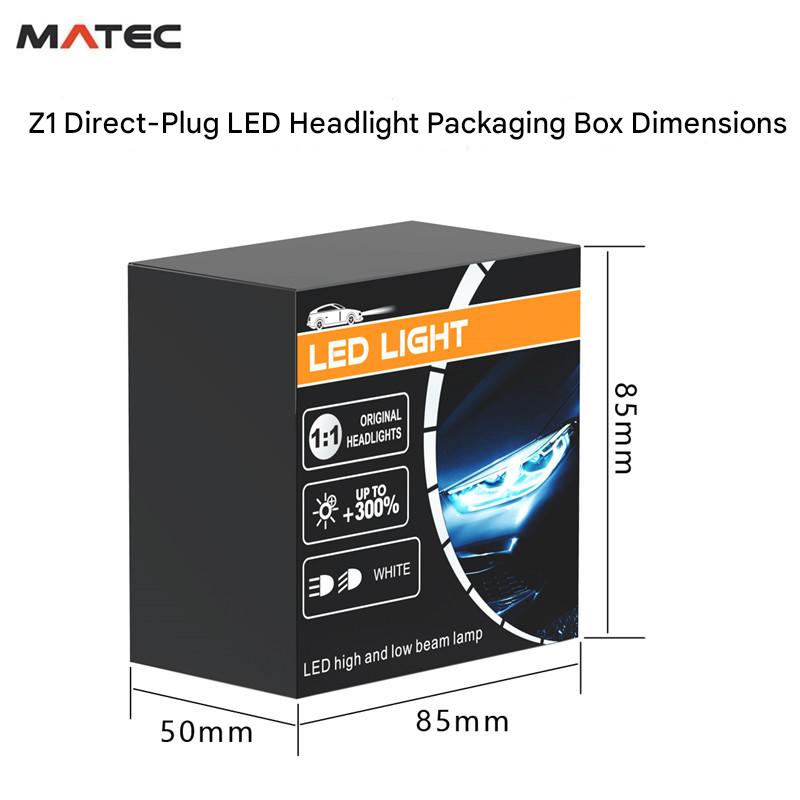 Direct-plug automotive LED headlights, high brightness, original car installation without damage.